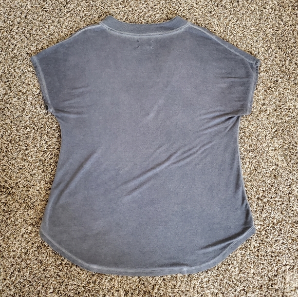 👚 Lou & Grey Burnout Gray Knit Top Size L - Picture 7 of 7